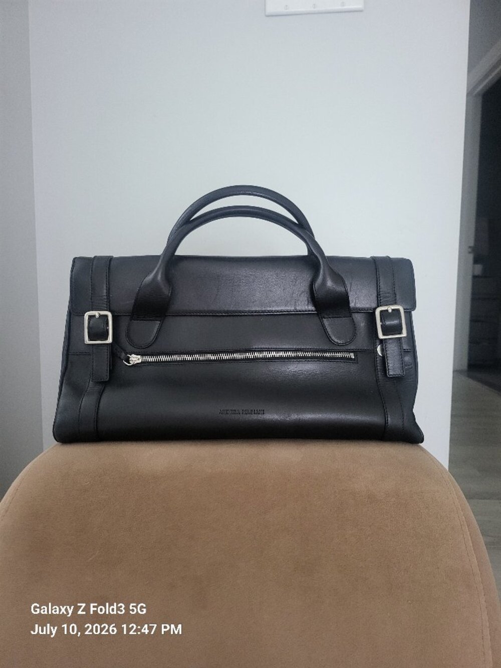 Large Andrea Mabiani Black East West satchel